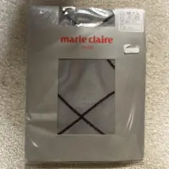 marie claire グレー チェック柄 ストッキング M
