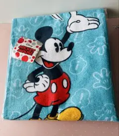 【未使用】ミッキーマウス タオル 水色