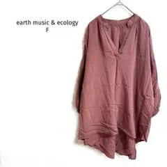 アースミュージックアンドエコロジー/チュニックブラウス/スキッパーネック/レース