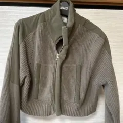juemi Zip-up Mock Neck Knit カーキ