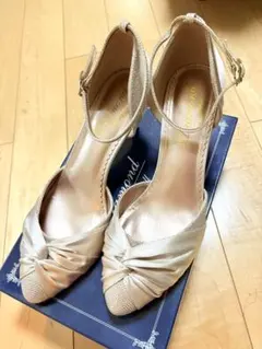 美品 Dorry Doll ベージュ パンプス ヒール　結婚式 LL 25cm