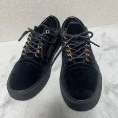 【新品】VANSオールドスクール クリーパー　ベルベット　23.5cm　ブラック