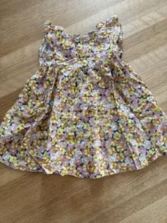 フレンチアミング　花柄ワンピース　ノースリーブ　80cm