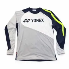 YONEX バドミントン 長袖シャツ グレー/ネイビー