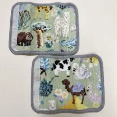 フェイラー 抱っこ紐用 よだれカバー 2枚セット アニマル柄のサムネイル