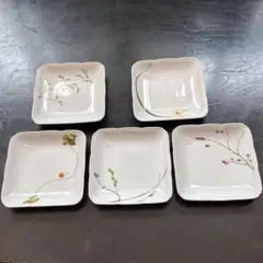 NARUMI スクエアプレート/角皿/小皿　5点セット