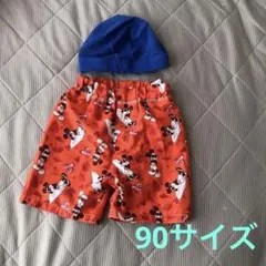 ミッキーマウス　水着　男の子　90サイズ　帽子付き　半ズボン　2セット