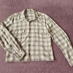 CLUB MONACO オンブレチェックシャツ ベージュ レーヨンのサムネイル