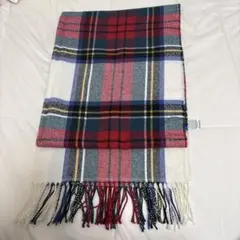 GU チェック柄アクリルマフラー