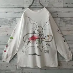 USA製 90s Alice in Wonderland 白うさぎ ロンＴ