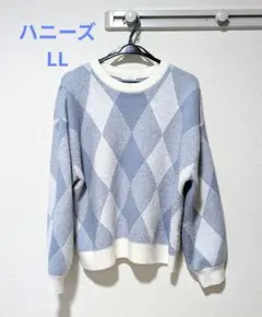ハニーズ アーガイル柄ニット LL