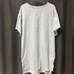 フリル袖 カットソー ネックレス付き