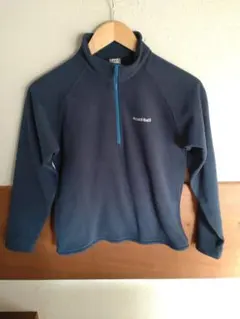 モンベル　キッズ　150　シャミース　フリース　プルオーバー　ハーフジップ