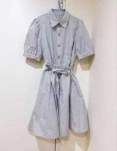 secret honey シークレットハニー シャツフレアワンピース　水色