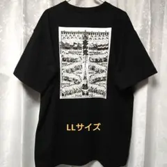 日本 大相撲 番付風 バックプリント Tシャツ 黒 LLサイズ