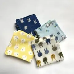 4重ガーゼハーフハンカチ4枚セット(8)