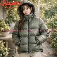 本日発送　定番　Gymphlex ダウン　ジャケット　カーキ　ジムフレックス