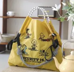 ピーナッツ エコバッグ イエロー　スヌーピー　黄色