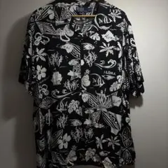 L レーヨン ハワイアンラルフローレンcaldwell黒白ビンテージ - メルカリ