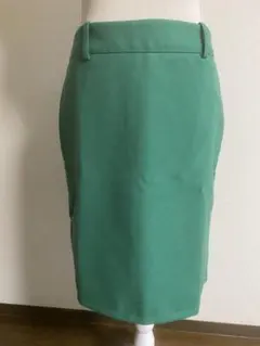 グリーン タイトスカート ひざ丈