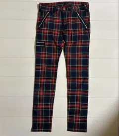 666 アーミージップ チェックパンツ Y2K パンク