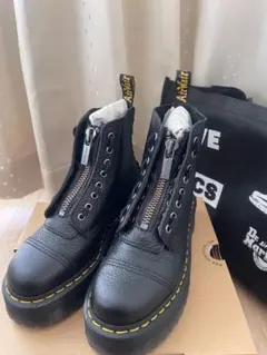 【美品】Dr.Martens シンクレア 黒ブーツ フロントジップ 2way
