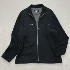 ウール100%✨OXYOXY◇ニットパーカー ジップ ドライバーズニット L