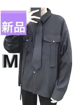 黒 オーバーサイズシャツ