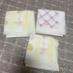 CELINE 花柄 レース ハンカチ 3枚セット