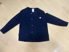 DANTON ウールモッサ ノーカラーコート ネイビー 38