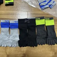 (6足組)MIZUNO for RUN 5本指 スポーツソックス24-26cm
