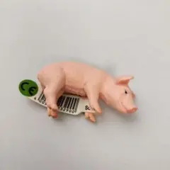 未使用タグ付き　Schleich 13290　仔豚 シュライヒ　食べ姿