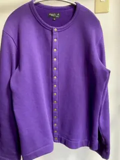 agnes b. パープル カーディガン プレッション