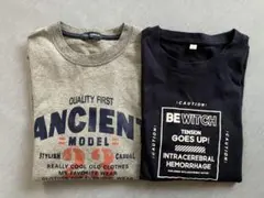 長袖カットソー プリントデザイン　男の子160cm２枚セット