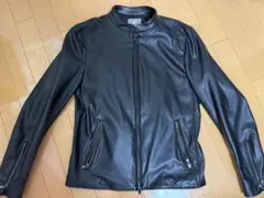 黒 合成皮革 ジャケット