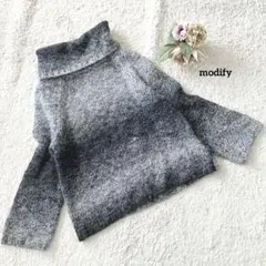 モディファイ グラデーション タートルネック ニット 40 ウールアルパカ