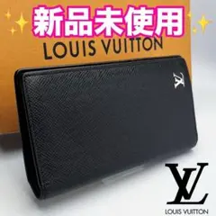 【未使用級】 ルイヴィトン タイガ ポルトフォイユブラザ NM 黒 ブラック ルイヴィトン財布 長財布 二つ折り ポルトフォイユ・ブラザ