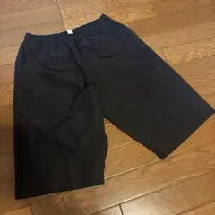 ブラックショートパンツ ゴムウエスト