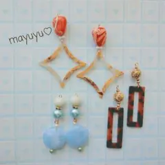 【く】ハンドメイドピアス・イヤリングまとめ売り