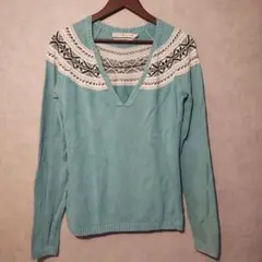 L/良品/TOMMY HILFIGER/ノルディック/コットンニット/US古着