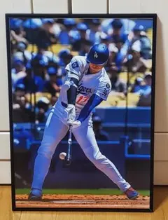 祝ドジャース大谷翔平 2024年MVP獲得！A3サイズポスターフレーム付き