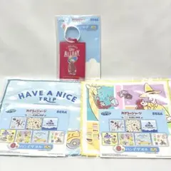 おさるのジョージ　セガラッキーくじ　タオル　ラゲッジタグ