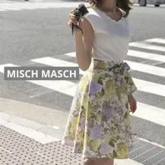 ミッシュマッシュ　フラワーブーケ柄フレアスカート　花柄　Mサイズ　日本製のサムネイル