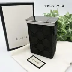 GUCCI GGキャンバス シガレットケース タバコケース 黒 ヴィンテージ