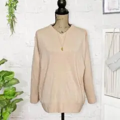 ジーユー GU【L】やわらかシンプルニット　セーター　無地　長袖　　定番　大きめ