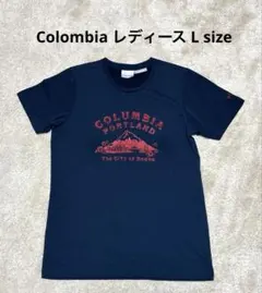 【美品】コロンビア 半袖Tシャツ レディース L ネイビー ポートランドロゴのサムネイル