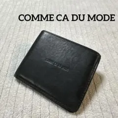 COMME CA DU MODE 折り財布 レザー ブラック