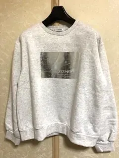 ☆新品☆柔らか素材♪箔プリント裏起毛スウェットL☆