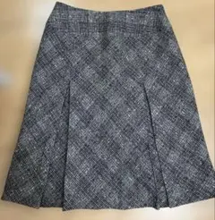 お値下げ‼️グレー チェック柄 ひざ丈スカート 38サイズ M