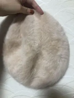 ファー ベレー帽 ベージュ